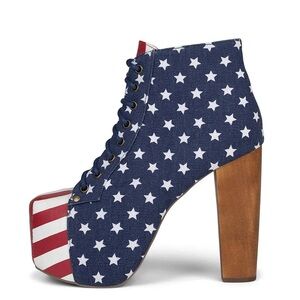 Jeffrey Campbell Lita Stars and Stripes
Platform Vintage Booties size 7 American